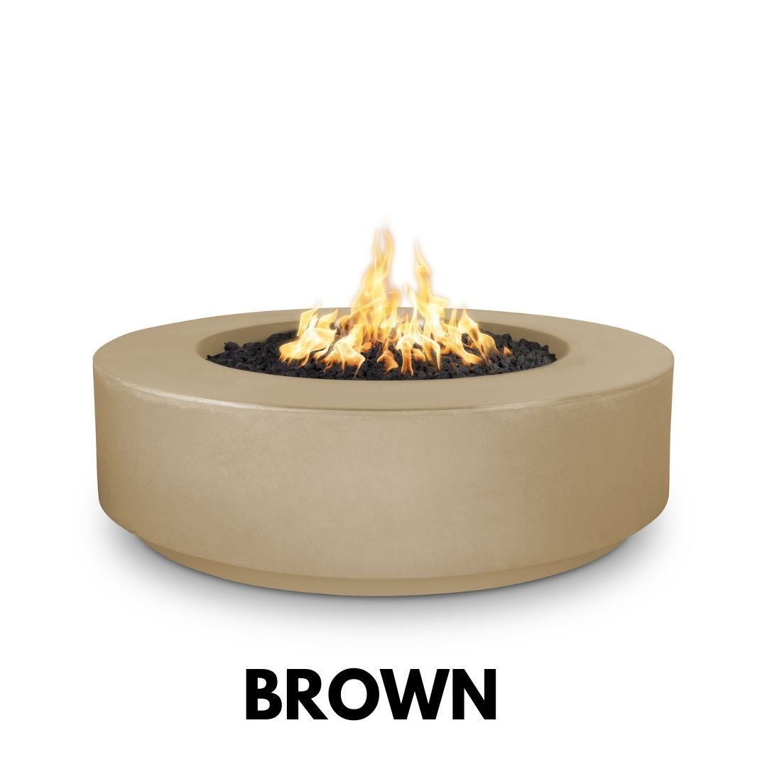 The Outdoor Plus Florence Fire Pit 12" Tall, 42" Round in GRFC Concrete