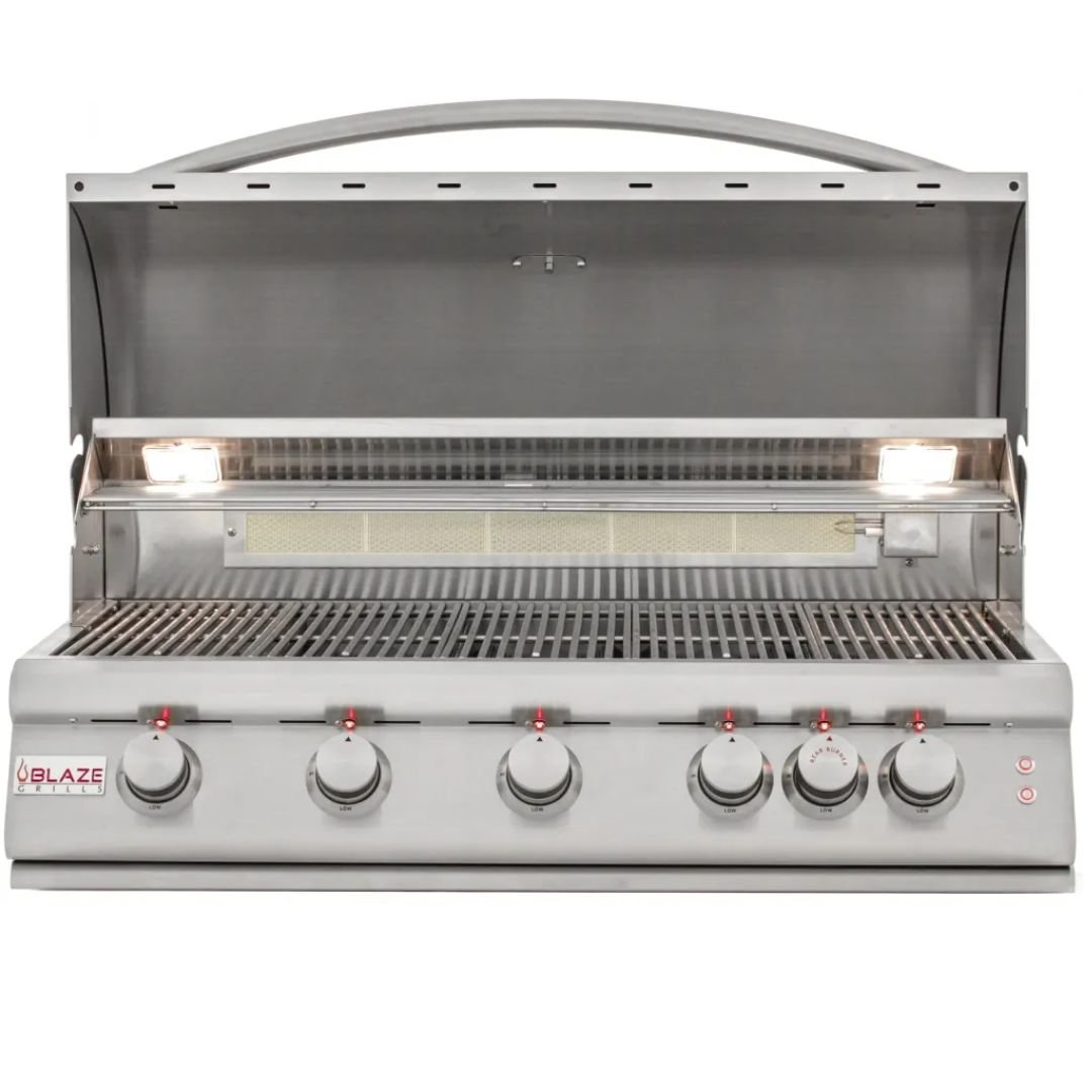 Blaze 40-Inch 5-Burner LTE Gas Grill with Rear Burner and Built-in Lighting System- BLZ-5LTE2(LP/NG)