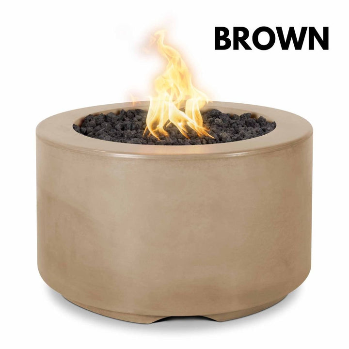 The Outdoor Plus Florence Fire Pit 18" Tall, 32" Round in GFRC Concrete