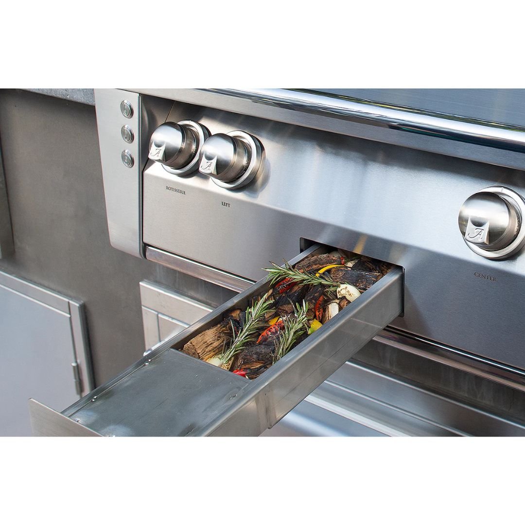 Alfresco ALXE 56-Inch Built-In Gas All Grill With Sear Zone And Rotisserie - ALXE-56BFG-LP(NG)