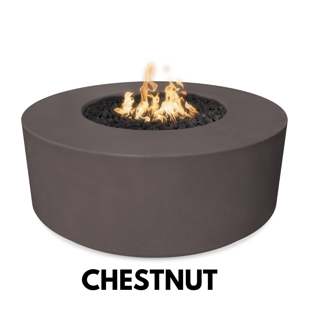 The Outdoor Plus Florence Fire Pit 20" Tall, 46" Round in GFRC Concrete