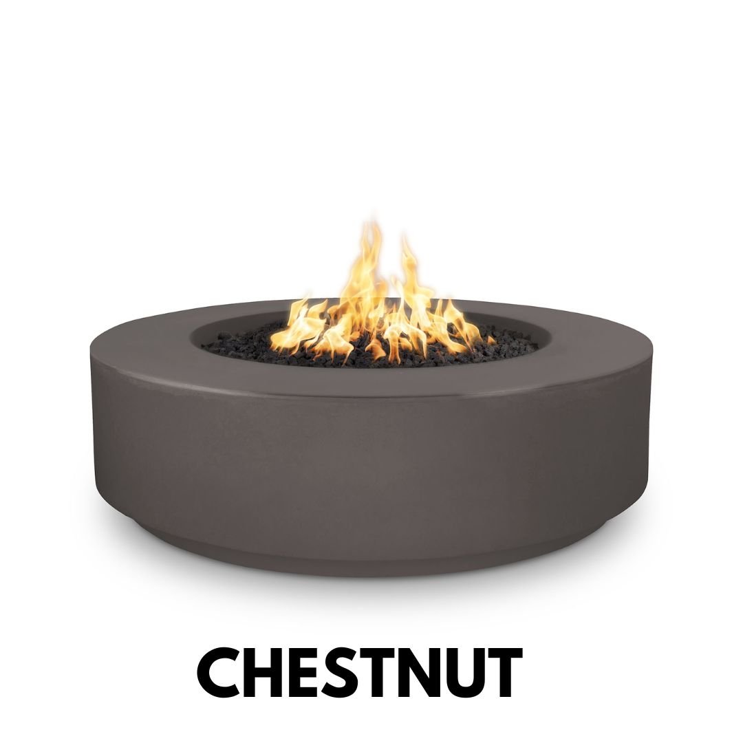 The Outdoor Plus Florence Fire Pit 12" Tall, 42" Round in GRFC Concrete