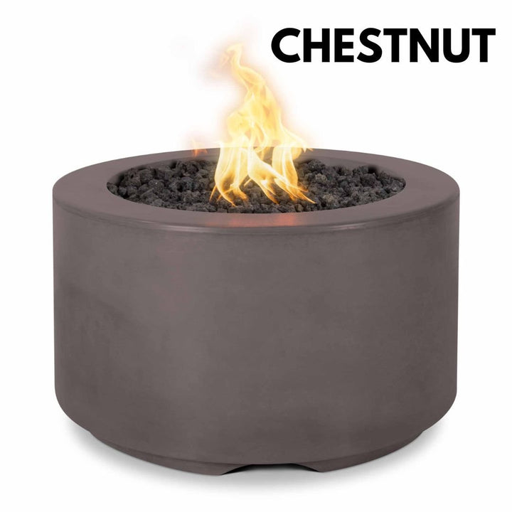 The Outdoor Plus Florence Fire Pit 18" Tall, 32" Round in GFRC Concrete