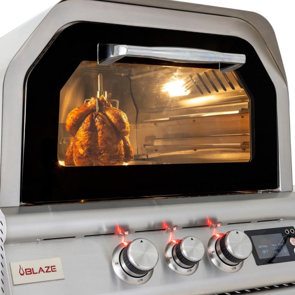 Blaze 26-Inch Built-In Gas Outdoor Pizza Oven W/ Rotisserie - BLZ-26-PZOVN-NG(LP)