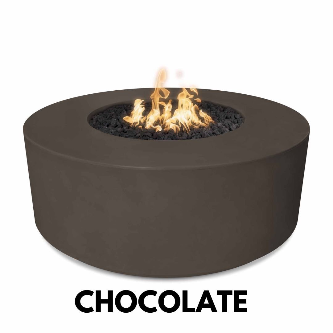 The Outdoor Plus Florence Fire Pit 20" Tall, 54" Round in GRFC Concrete