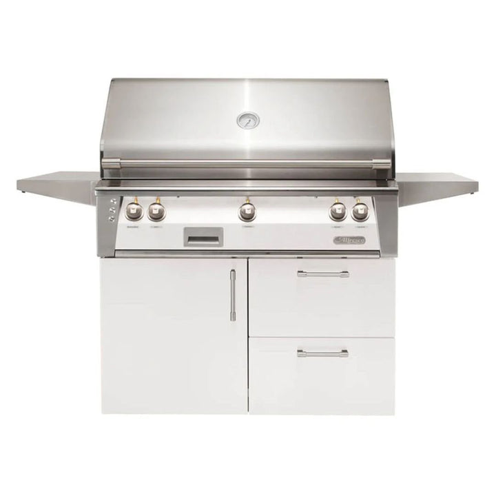 Alfresco ALXE 42-Inch Freestanding Gas Grill On Deluxe Cart With Rotisserie - ALXE-42CD-NG(LP)