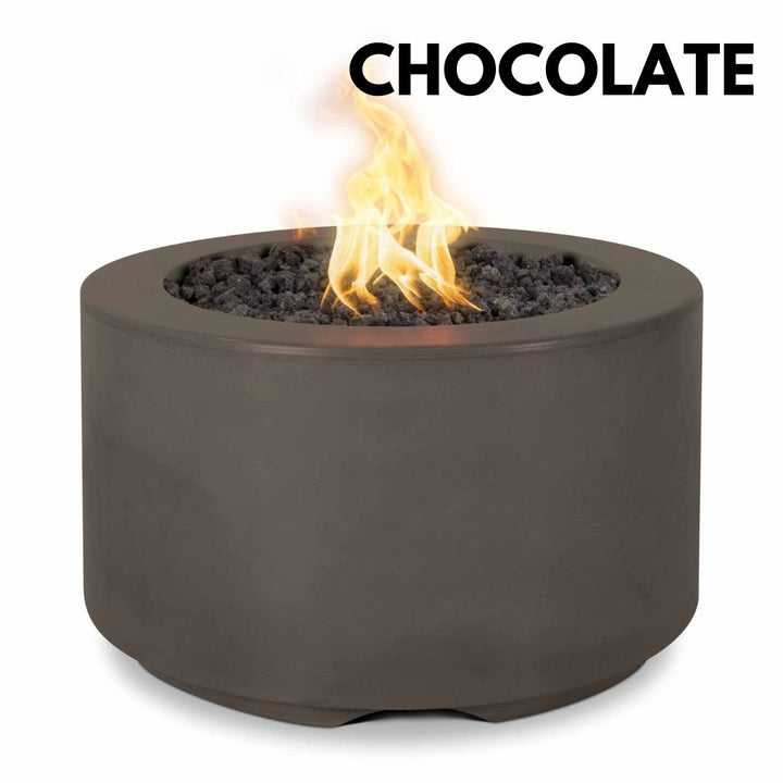 The Outdoor Plus Florence Fire Pit 18" Tall, 32" Round in GFRC Concrete