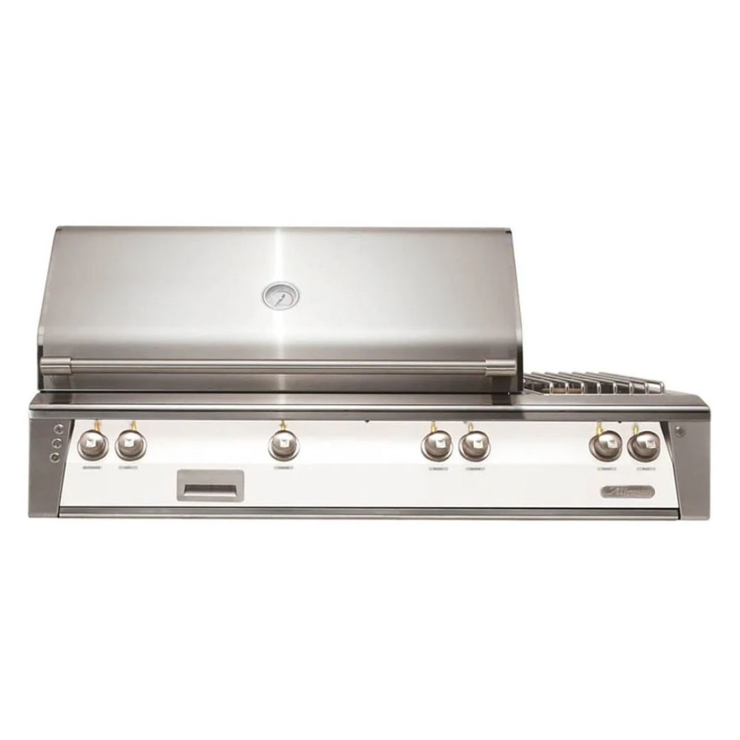 Alfresco ALXE 56-Inch Built-In Gas Deluxe Grill With Sear Zone, Rotisserie, And Side Burner