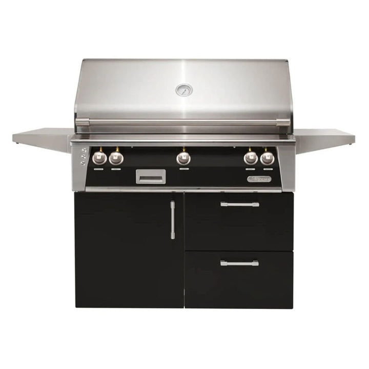 Alfresco ALXE 42-Inch Freestanding Gas Grill On Deluxe Cart With Rotisserie - ALXE-42CD-NG(LP)