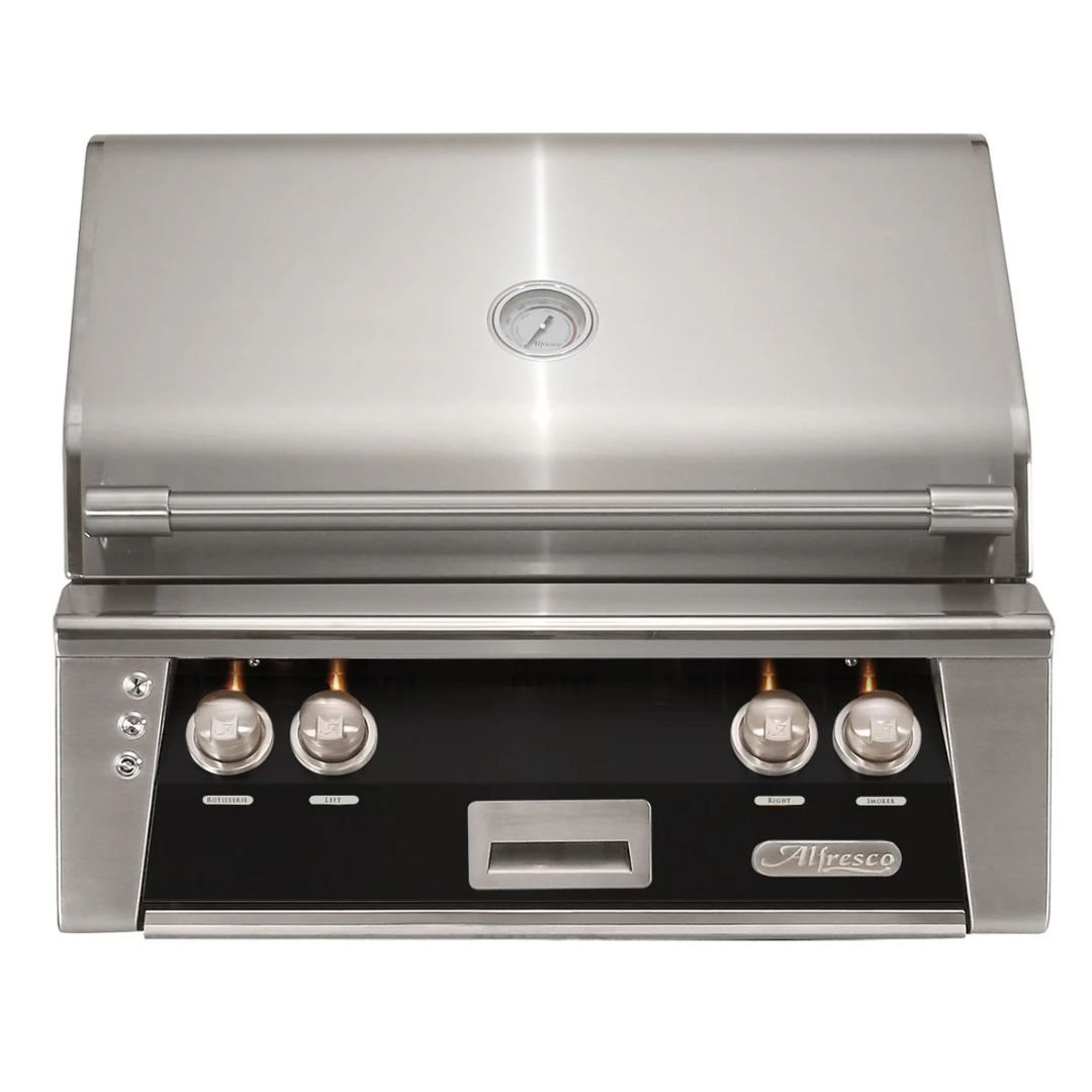 Alfresco 30″ Built-In Luxury Grill w/ Two Burners & Rotisserie -ALXE-30-LP(NG)