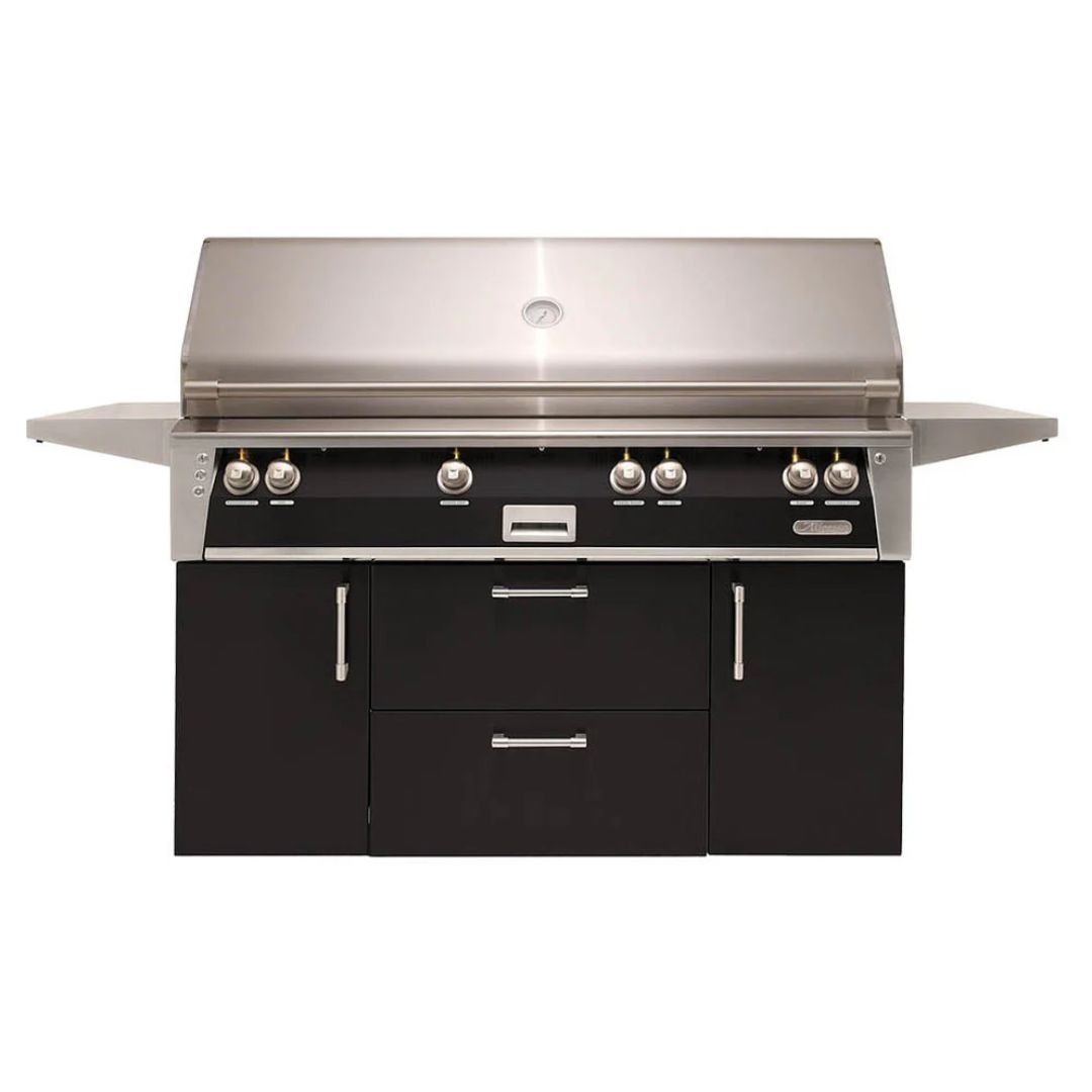 Alfresco ALXE 56-Inch Freestanding Gas All Grill With Sear Zone And Rotisserie - ALXE-56BFGC-NG(LP)