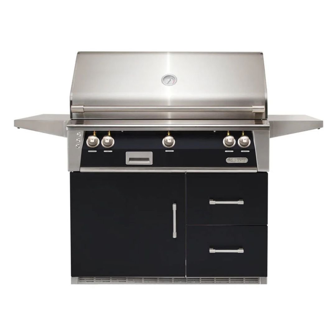 Alfresco ALXE 42-Inch Freestanding Gas Grill On Refrigerated Cart With Sear Zone And Rotisserie - ALXE-42SZRFG-NG(LP)