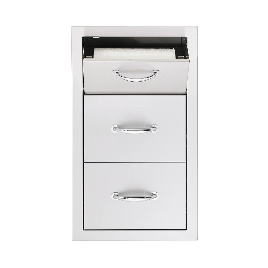 Summerset 17" Vertical 2-Drawer & Paper Towel Holder Combo - TDC-17