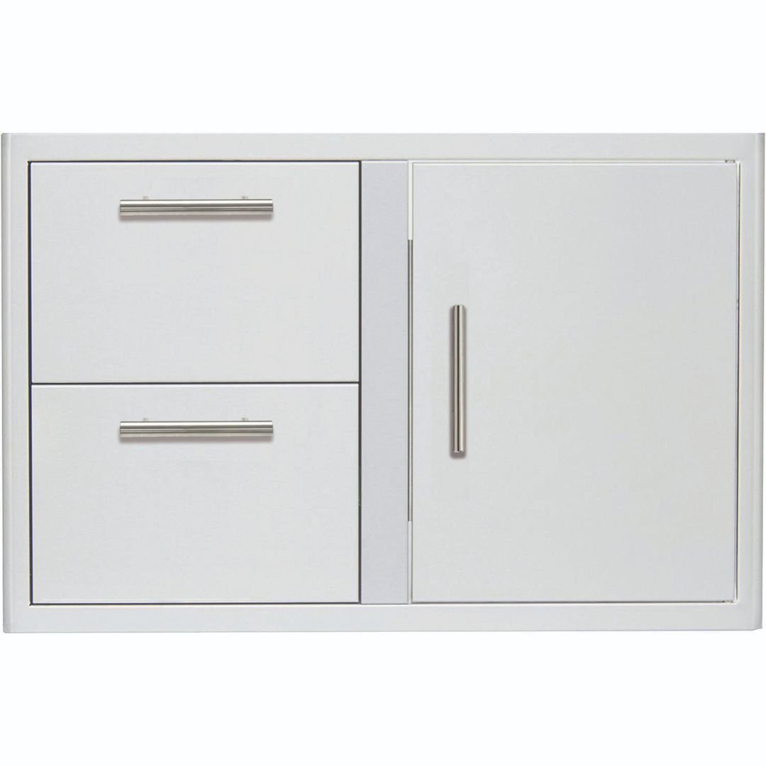 Blaze 32-Inch Stainless Steel Access Door & Double Drawer Combo - BLZ-DDC-R-LTSC