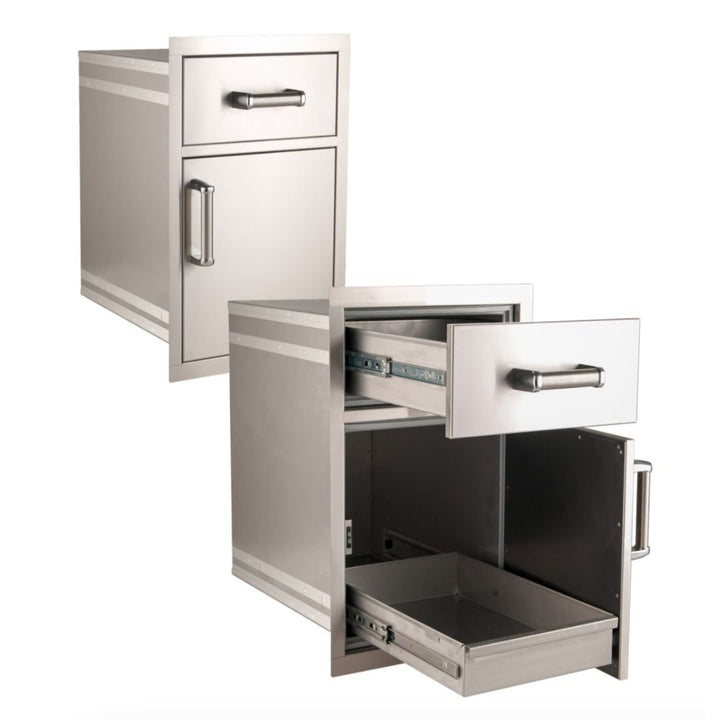 Fire Magic Premium Flush 17-Inch Pantry / Access Drawer Combo - 54018S