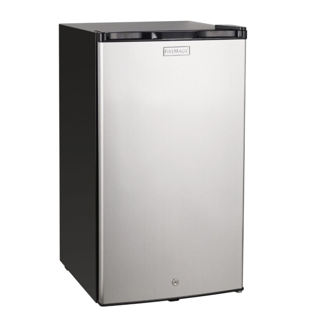 Fire Magic 20-Inch 4.0 Cu. Ft. Compact Refrigerator - Stainless Steel Door / Black Cabinet - 3598