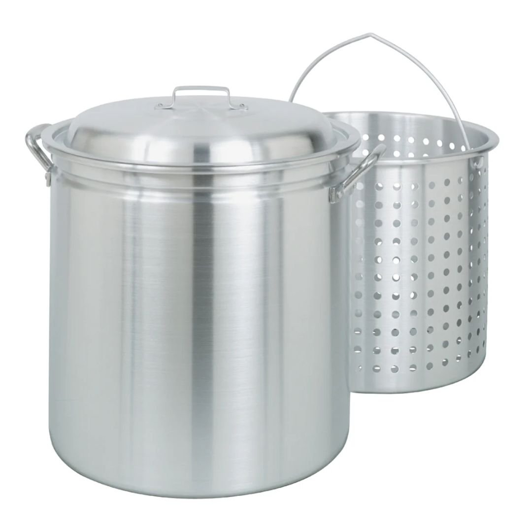 Bayou 34-qt Aluminum Stockpot with Basket ~ a handcrafted classic