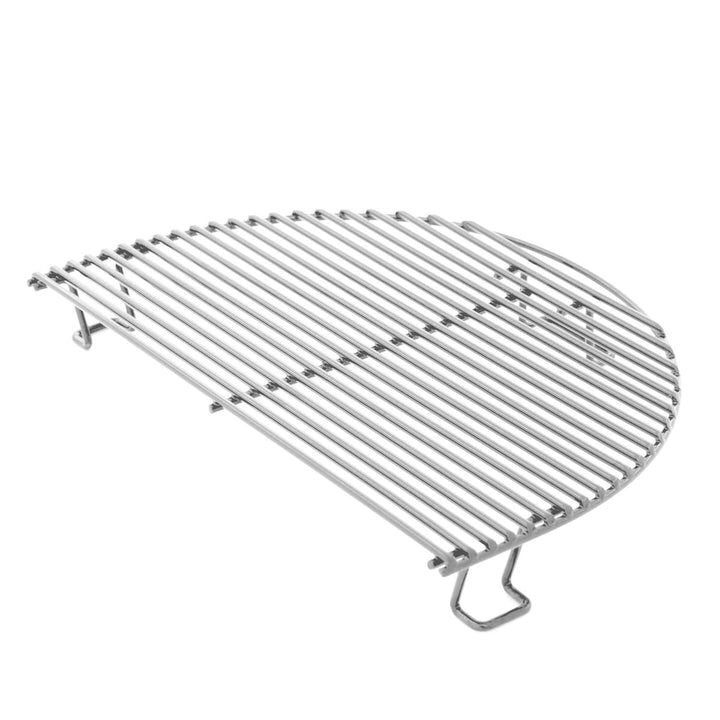 Primo All-In-One Oval Junior 200 Ceramic Kamado Grill With Cradle, Side Shelves And Stainless Steel Grates - PGCJRC