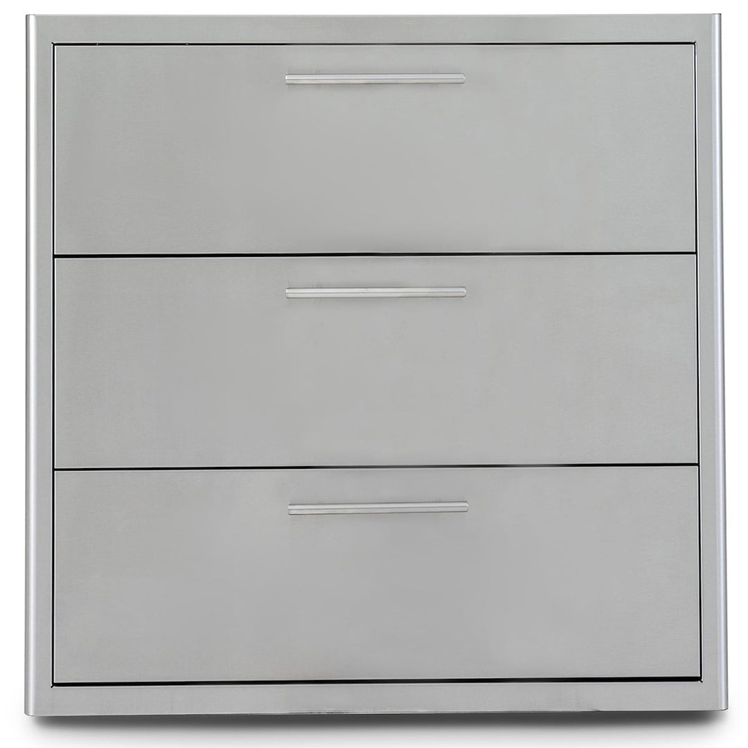 Blaze 30-Inch Stainless Steel Triple Access Drawer - BLZ-30W-3DRW-LT