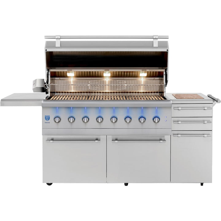 American Made Grills Encore 54-Inch Freestanding Hybrid Grill - ENCFS54-NG/LP