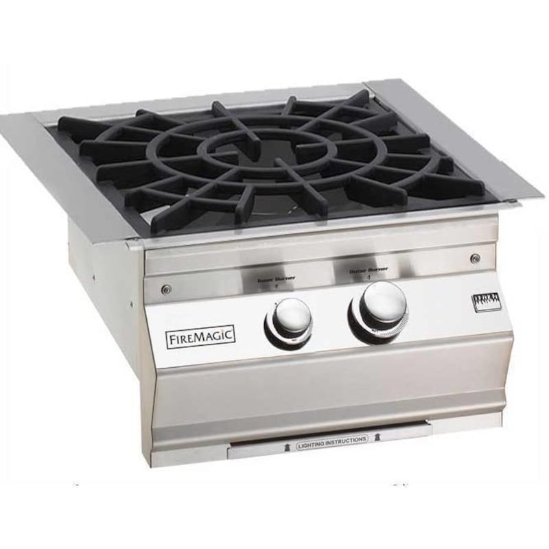 Fire Magic Classic Built-In Gas Power Burner W/ Stainless Steel (or Porcelain Coated Cast Iron) Grid - 19-KB1(N)P-0