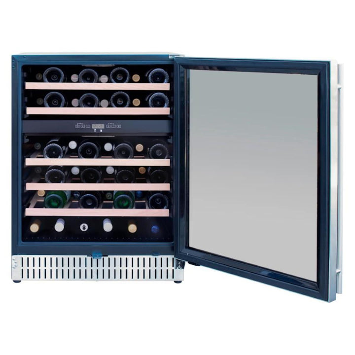 American Made Grills 24-Inch Outdoor Rated Dual Zone Wine Cooler - AMG-RFR-24WD