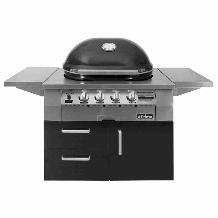 Primo Extra Large Oval Ceramic Natural Gas Kamado Grill Head - PGGXLH