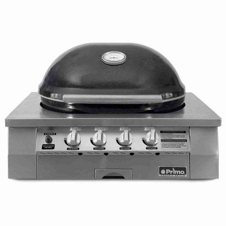 Primo Extra Large Oval Ceramic Natural Gas Kamado Grill Head - PGGXLH