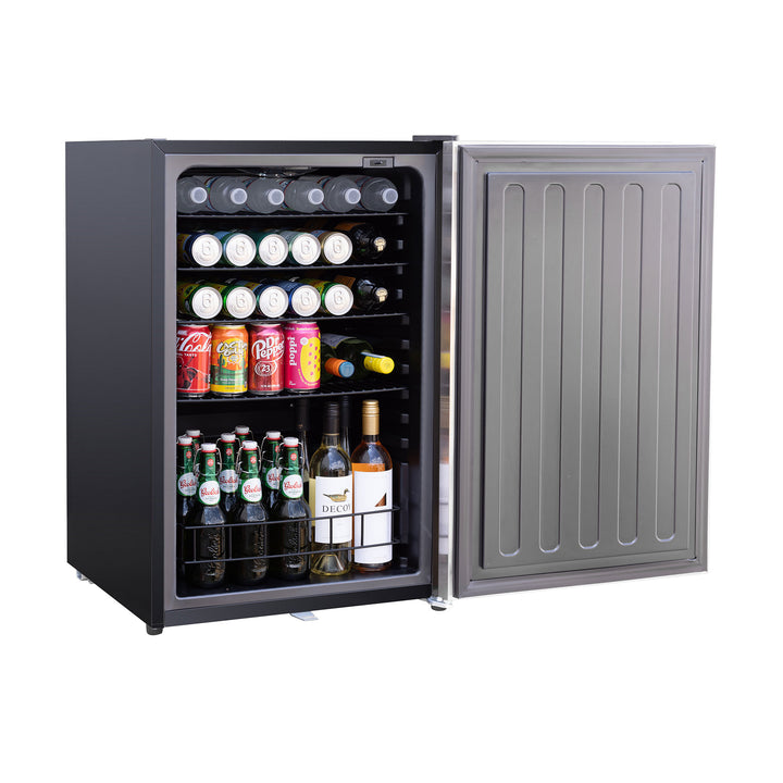 American Made Grills 22-Inch 4.1c Deluxe Outdoor Approved Fridge w/ Upgraded SS Door & Handle  - RFR-22D-R/L